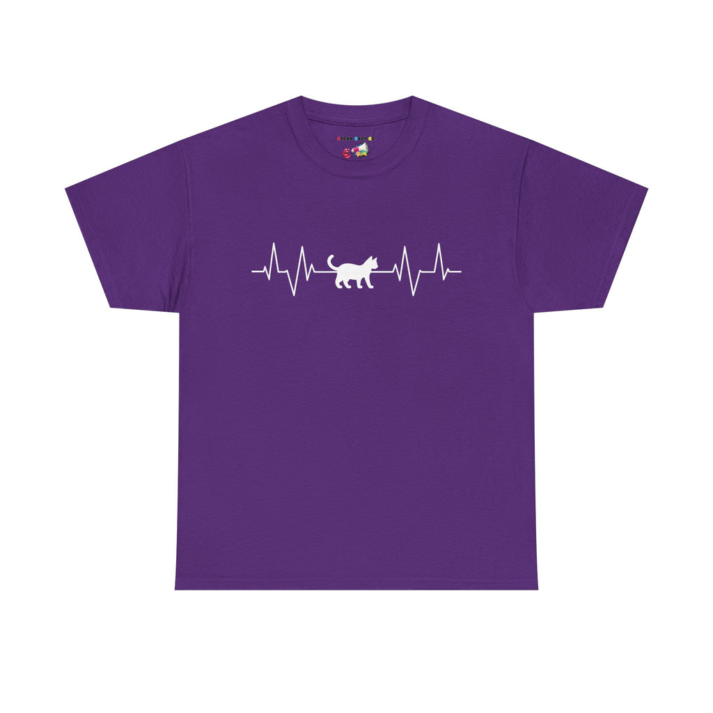 White Cat Heartbeat Tee