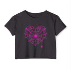 Spiderweb Heart Cropped Tee