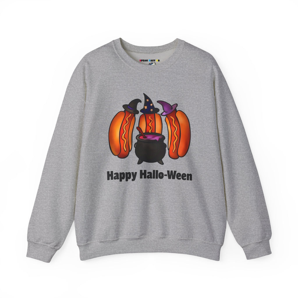 "Happy Hallo-Ween" Hotdog Witches Crewneck Sweatshirt
