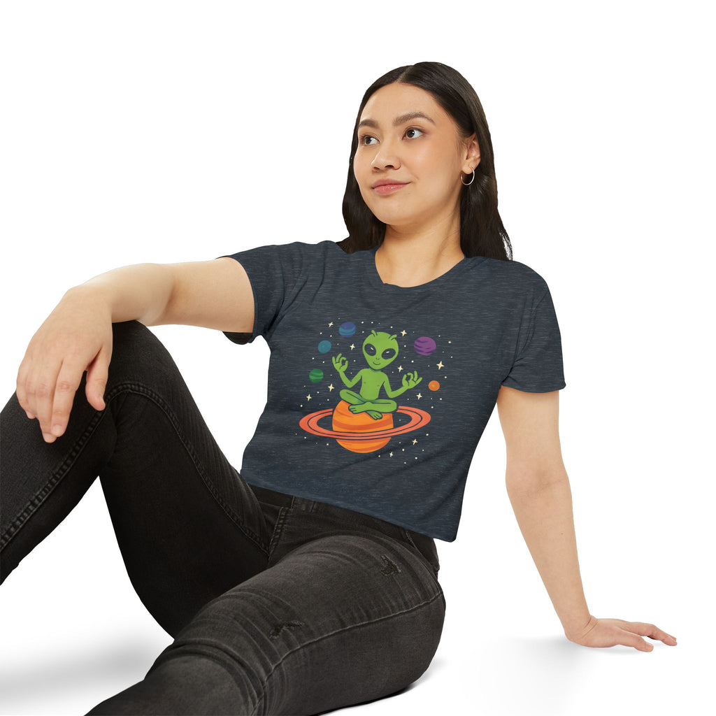 Galactic Alien Cropped Tee