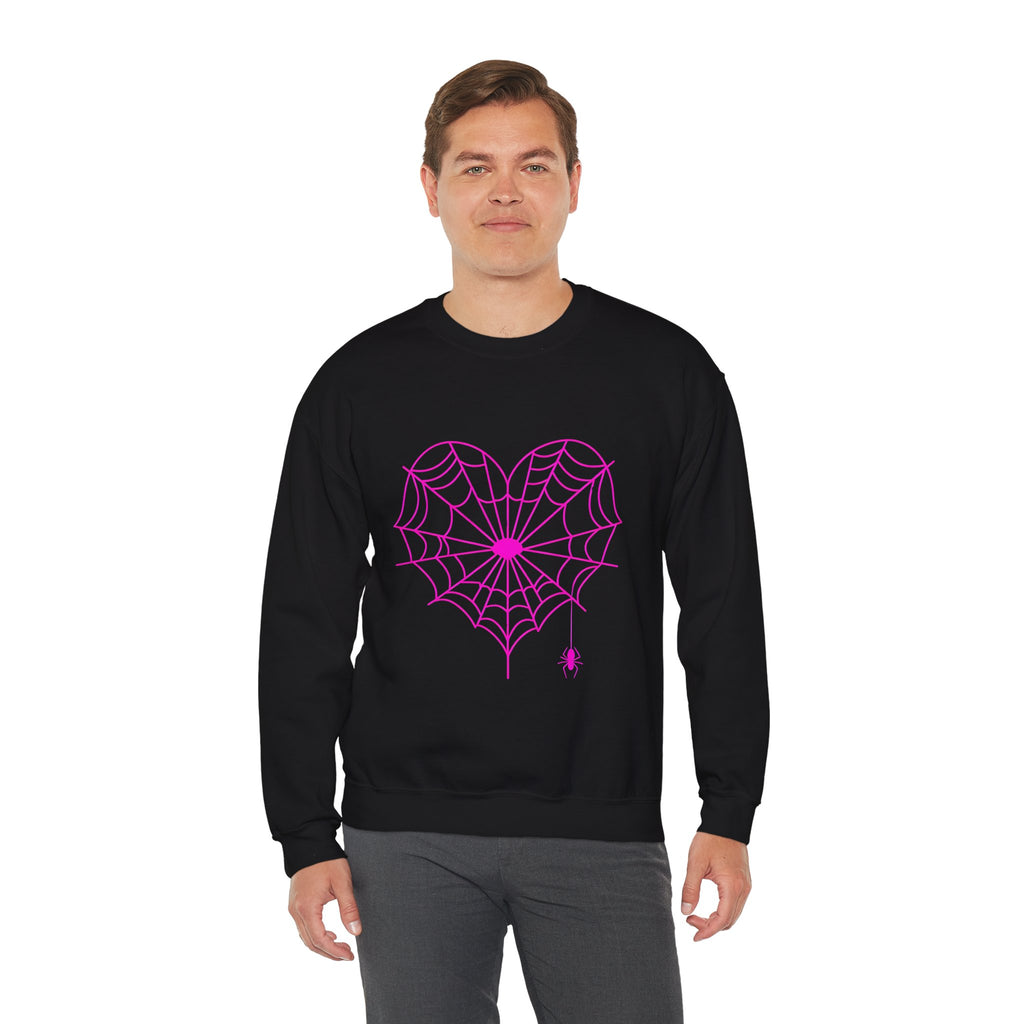 Spiderweb Heart Crewneck Sweatshirt
