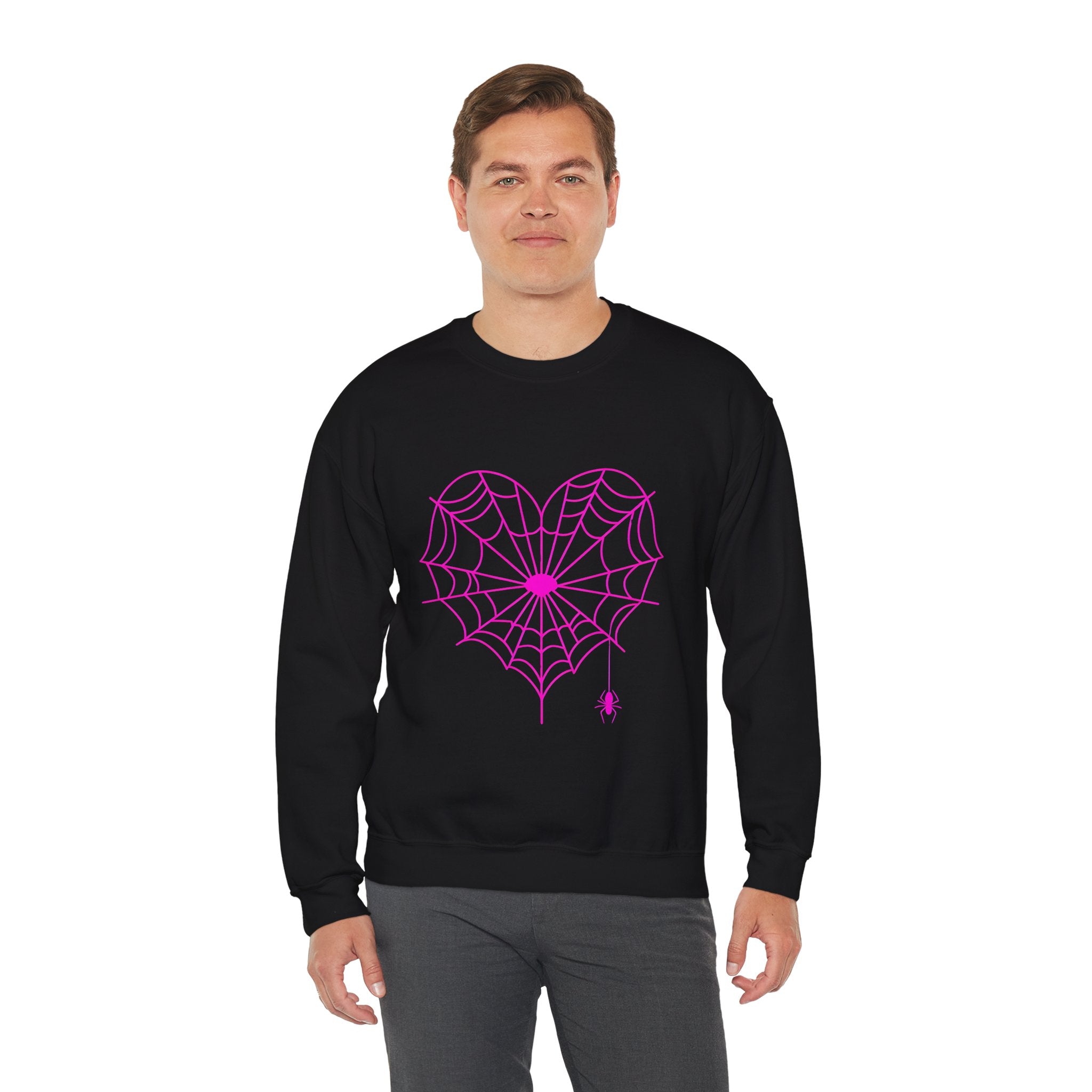 Spiderweb Heart Crewneck Sweatshirt