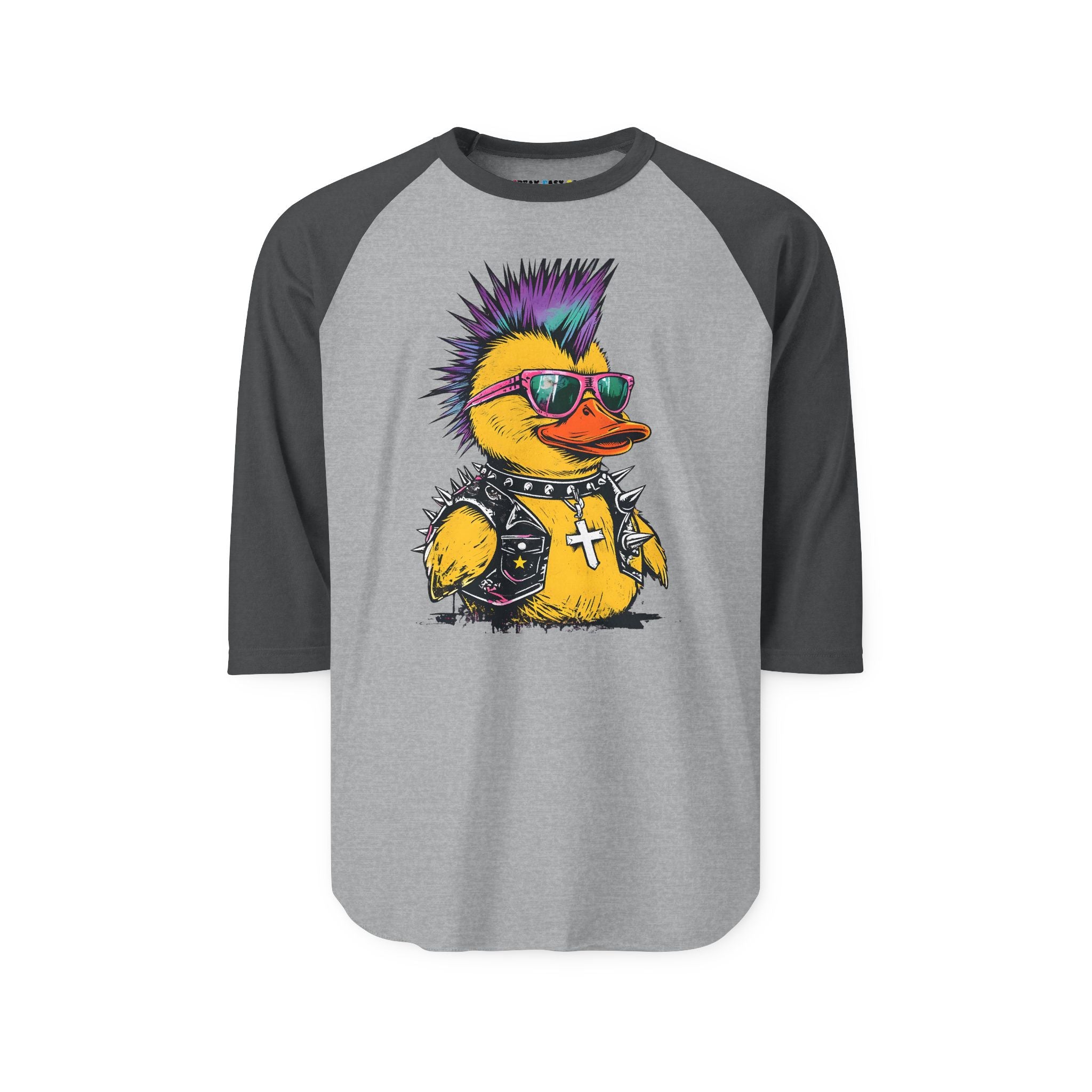 Punk Duck Raglan Three-Quarter Sleeve Tee