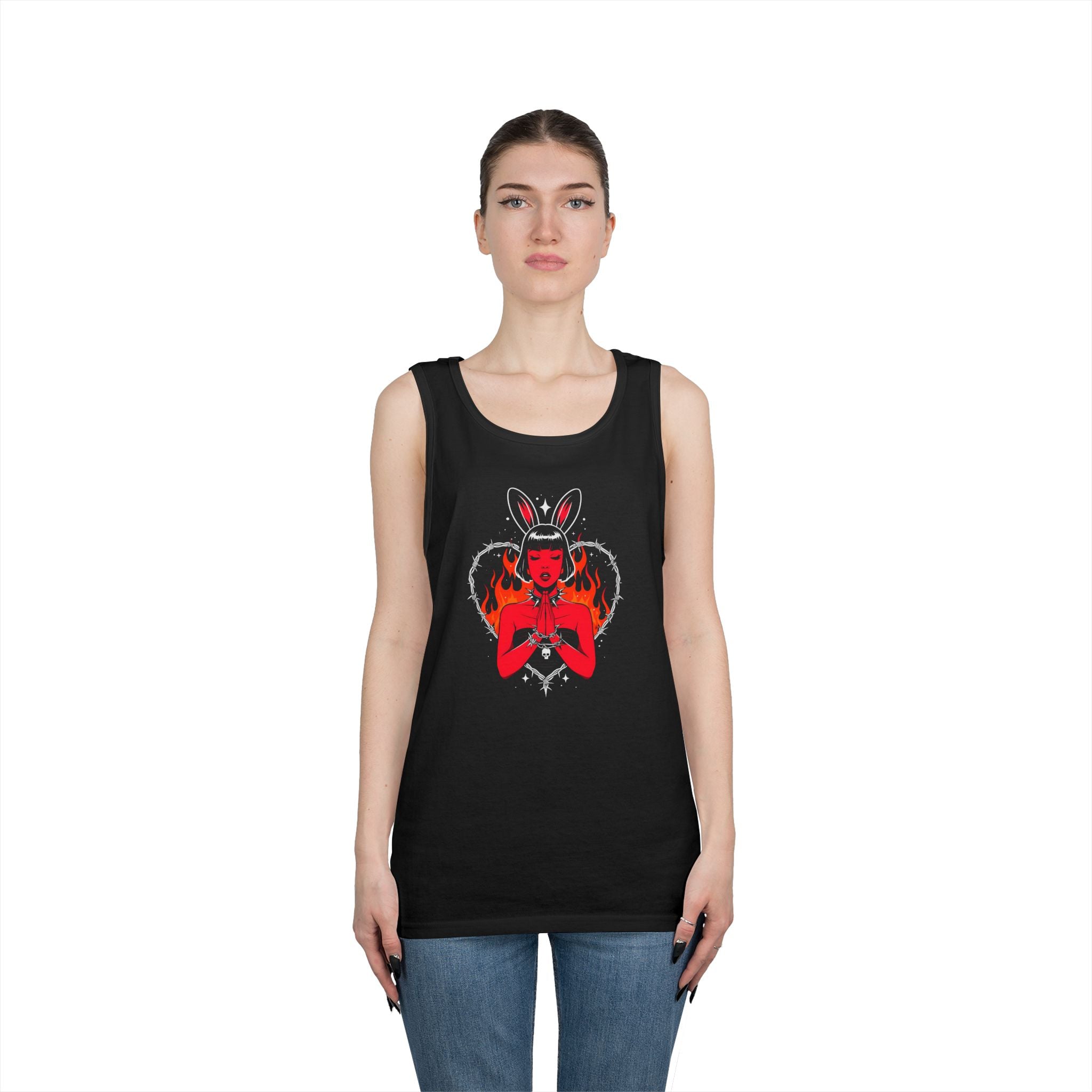 Edgy Bunny Heart Tank