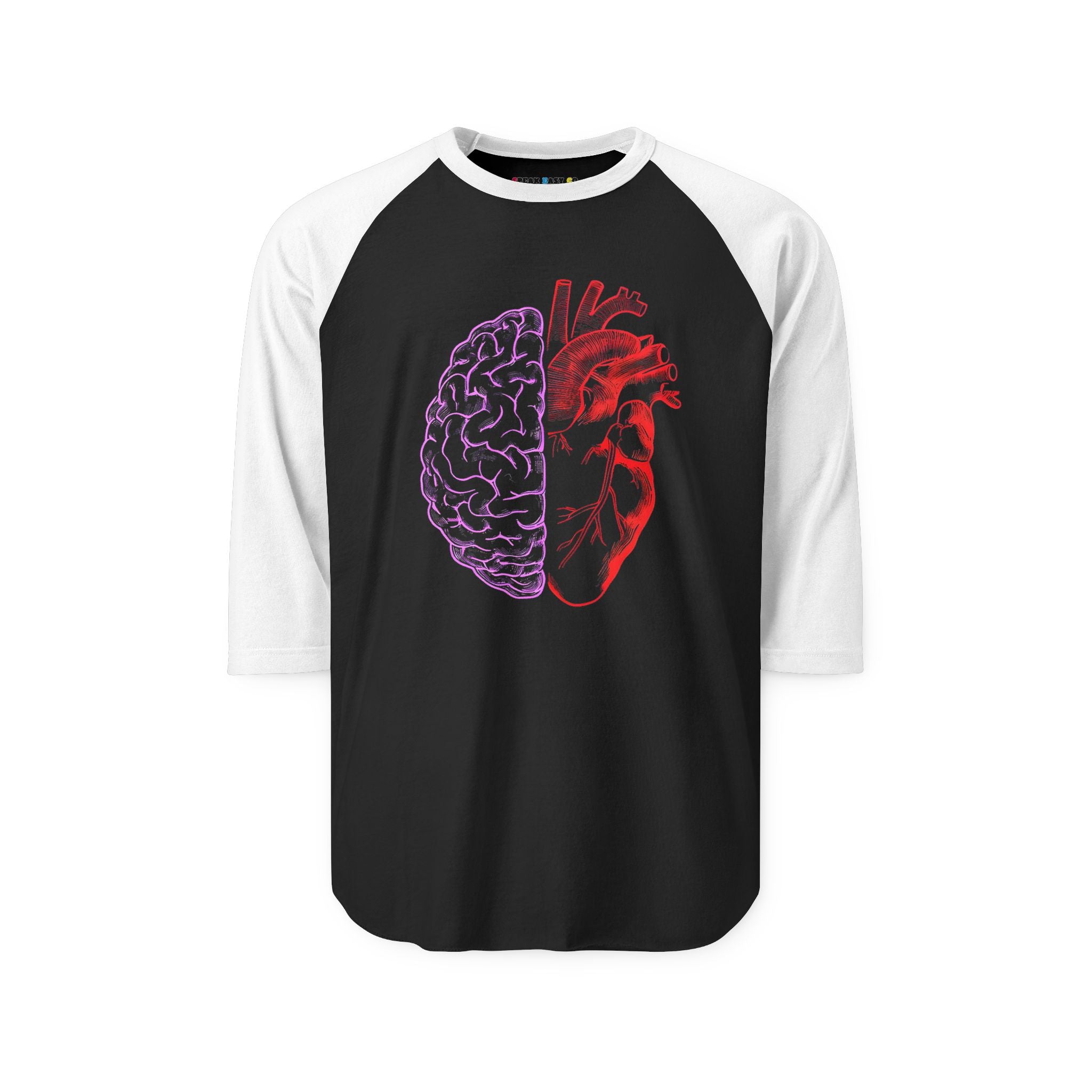 Heart & Brain 3/4th Sleeve Raglan Shirt