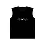 White Cat Heartbeat Muscle Tank