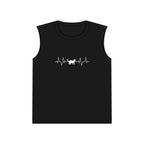 White Cat Heartbeat Muscle Tank