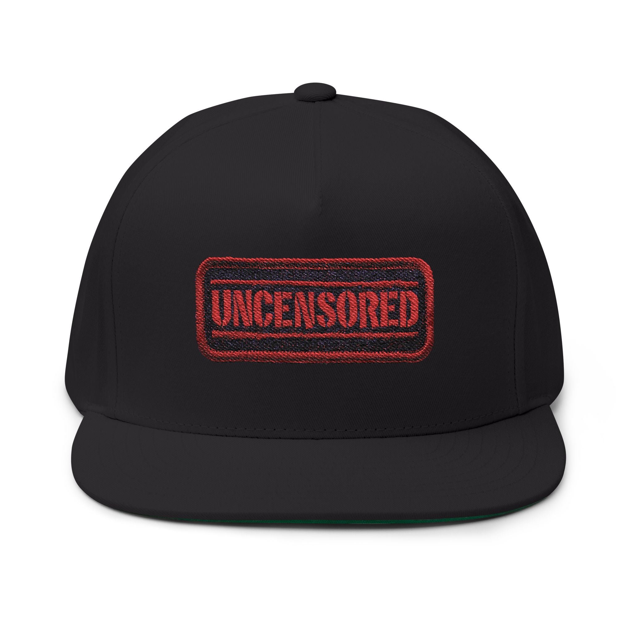 Uncensored Embroidered Flat Bill Cap