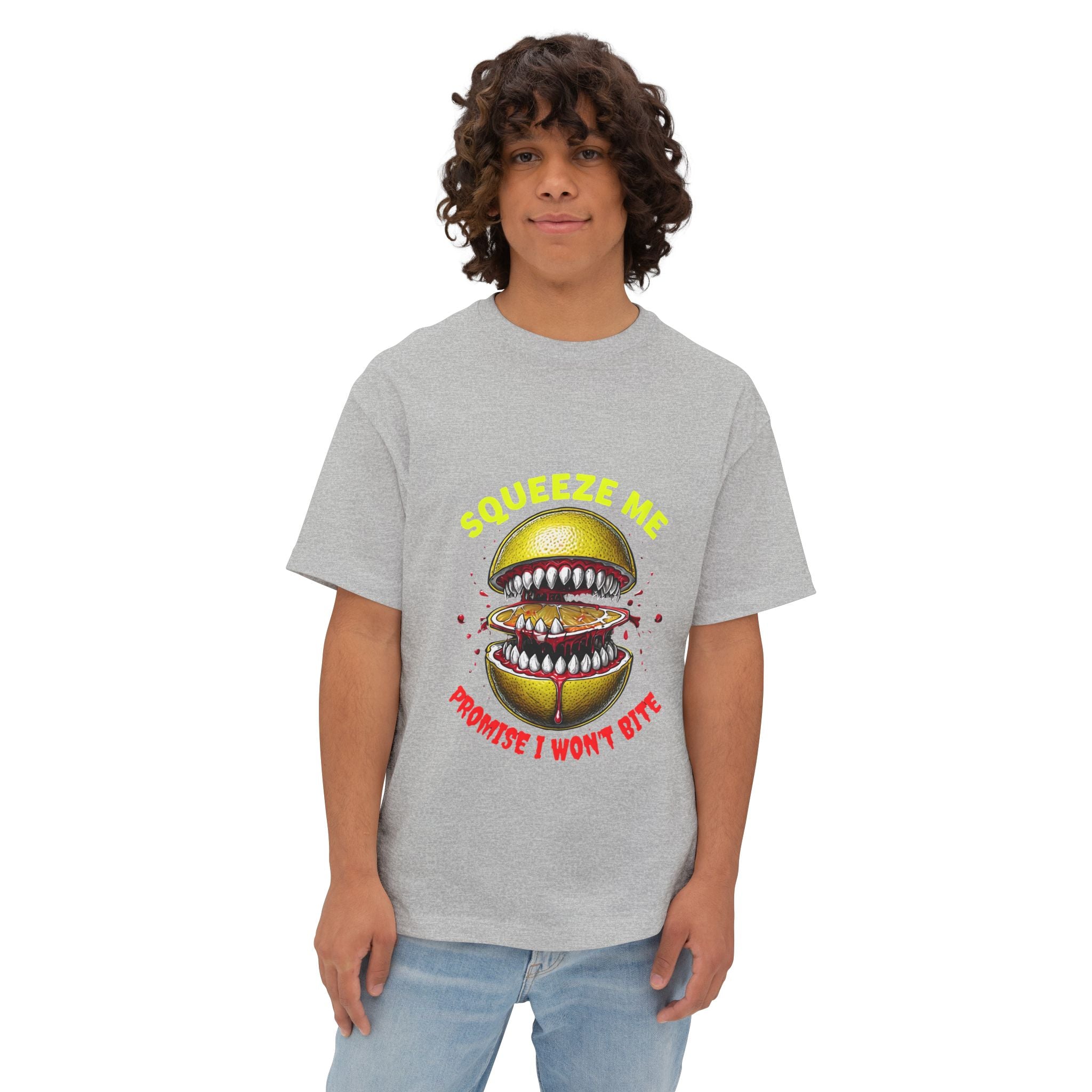 Humorous Oversized Tee - Squeeze Me, Lemonade Anyone?
