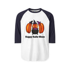 "Happy Hallo-Ween" Hotdog Witches 3/4th Sleeve Raglan Shirt