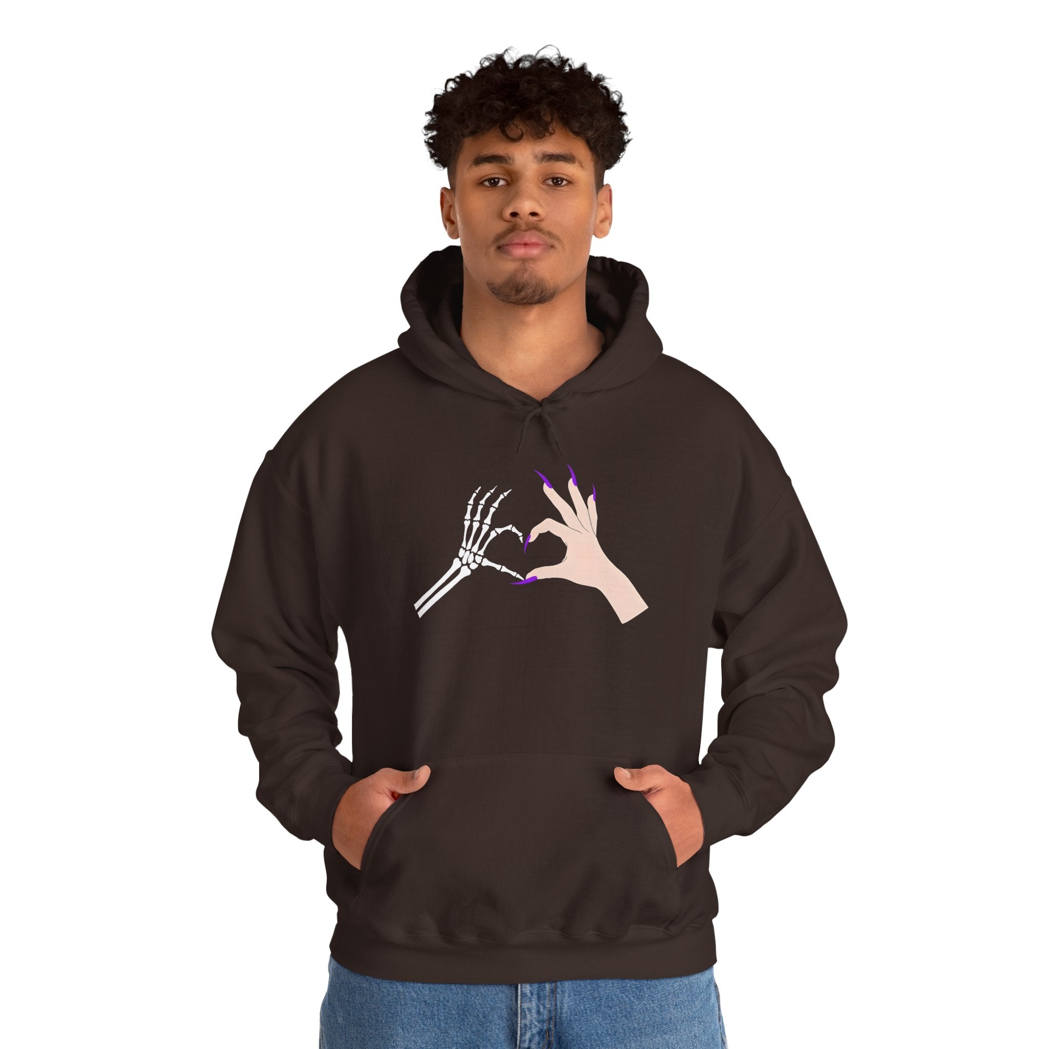 Skeleton Hand Heart Hoodie