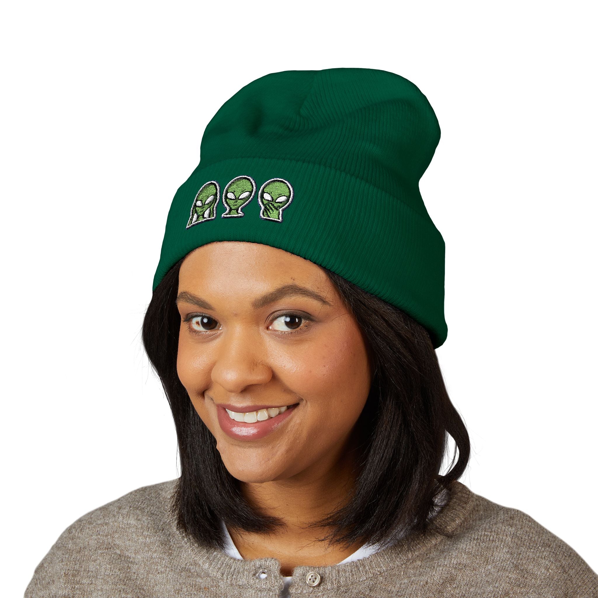 Aliens Embroidered Classic Cuffed Beanie