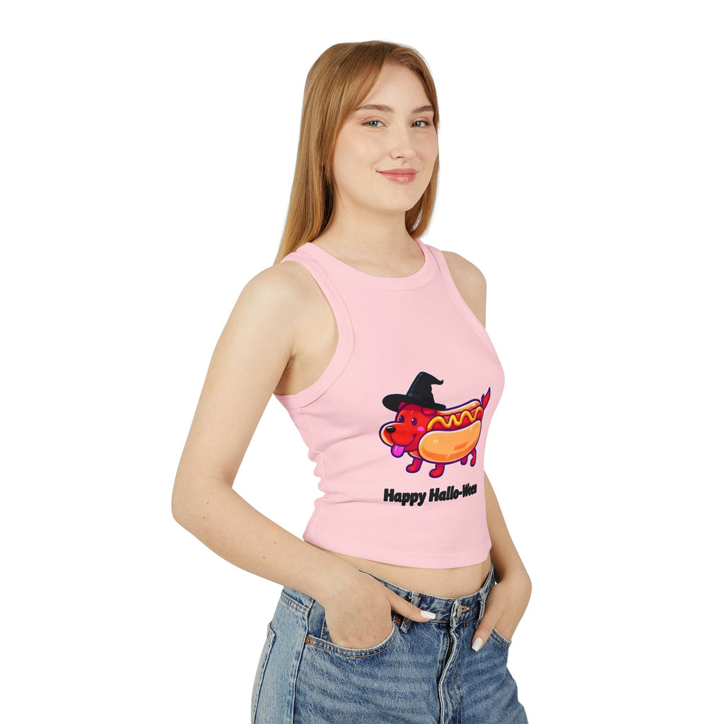 "Happy Hallo-Ween" Hotdog Costume Racer Tank