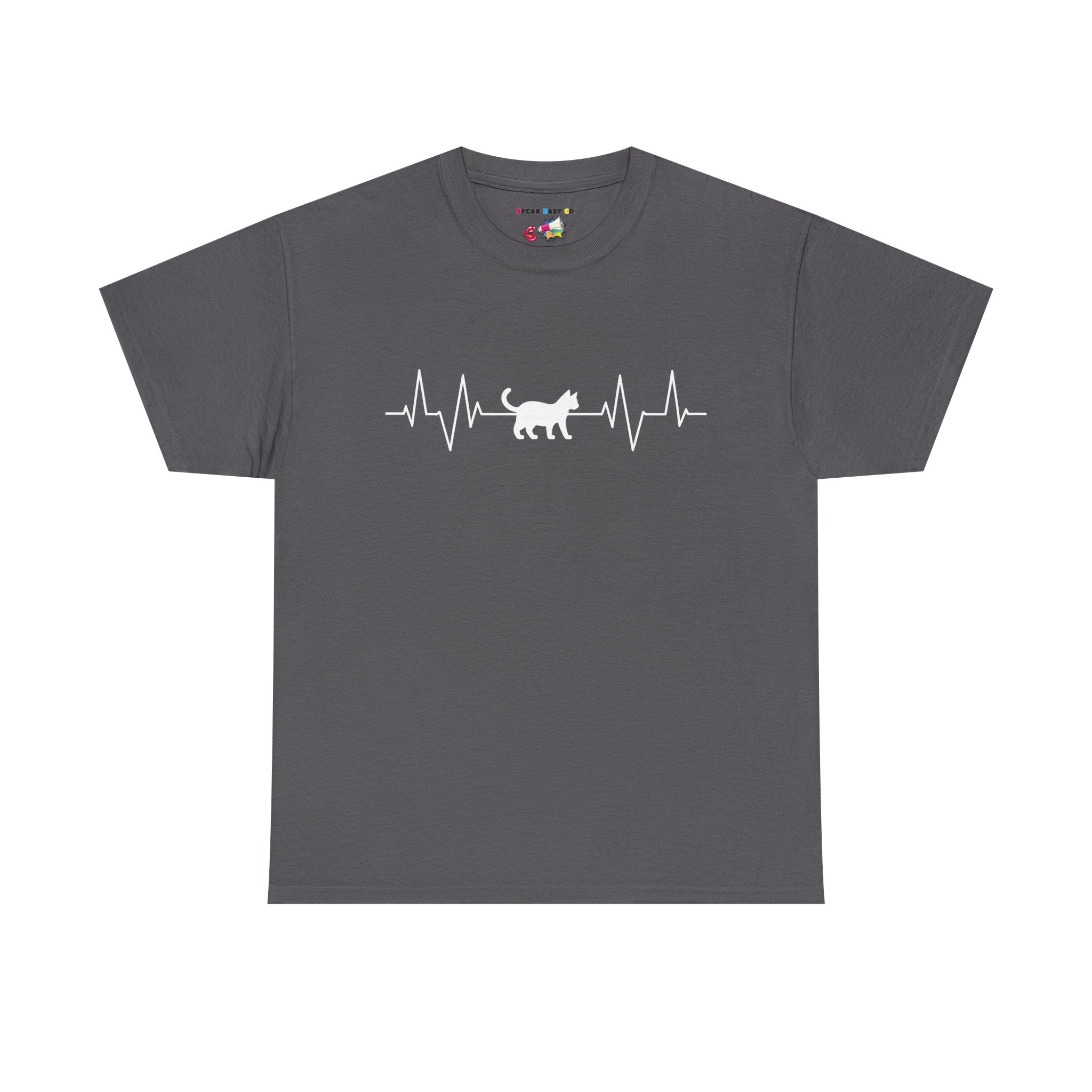 White Cat Heartbeat Tee