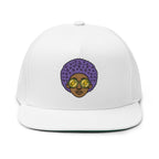 Afro Embroidered Flat Bill Cap
