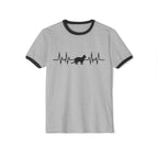 Black Cat Heartbeat Ringer Tee