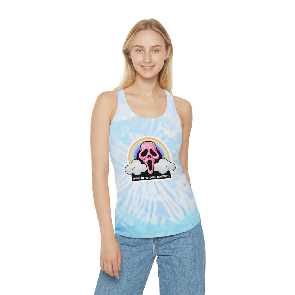 Ghostface Tie Dye Racerback Tank Top