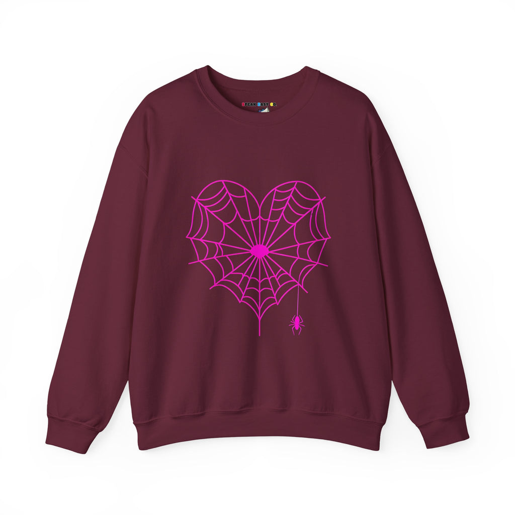 Spiderweb Heart Crewneck Sweatshirt