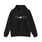 White Cat Heartbeat Hoodie