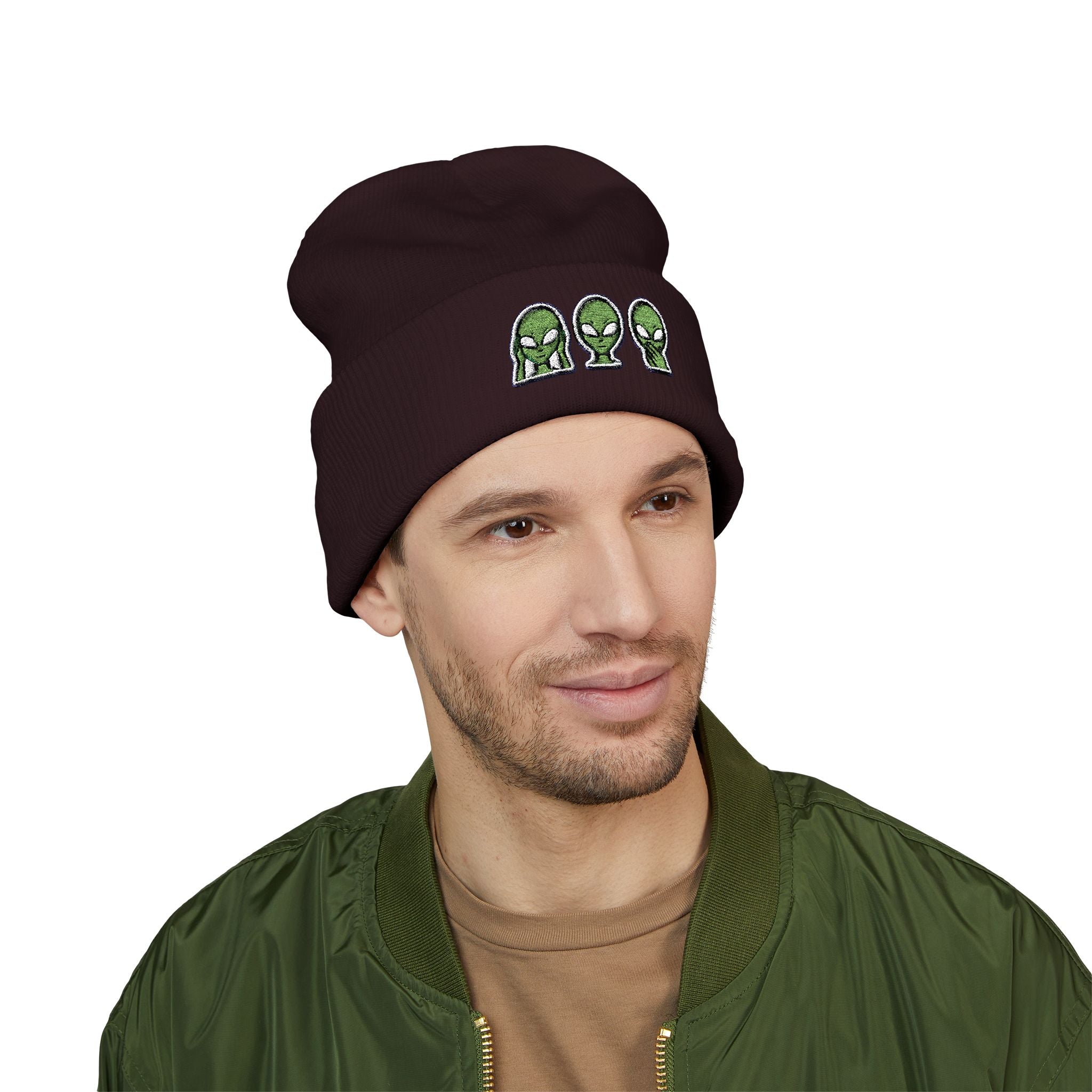 Aliens Embroidered Classic Cuffed Beanie