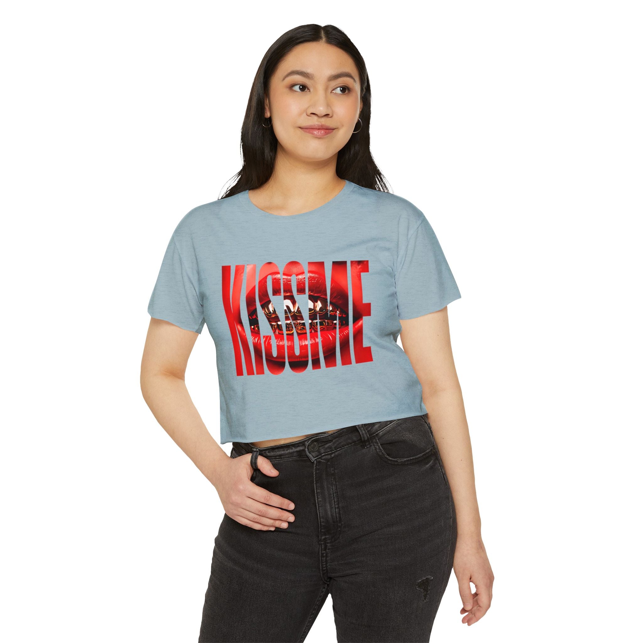"Kiss Me" Cropped Tee