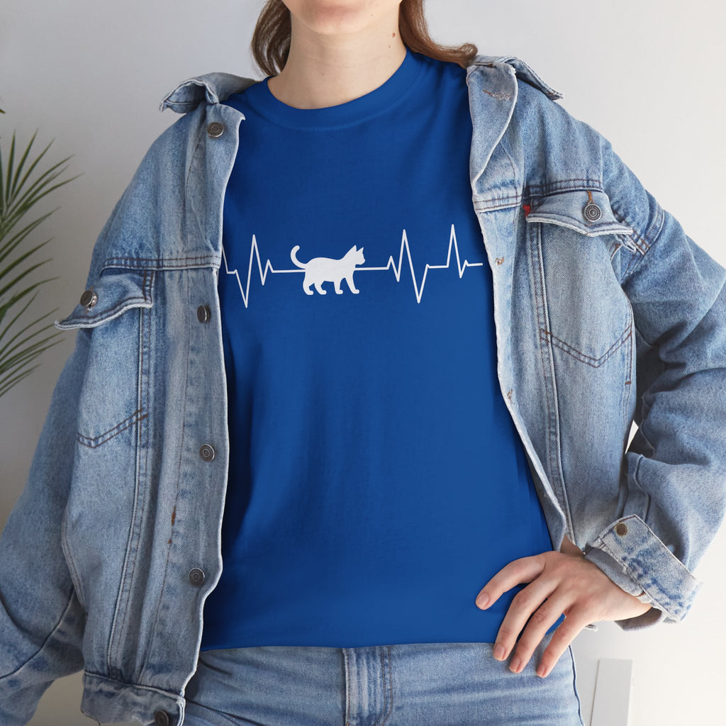 White Cat Heartbeat Tee
