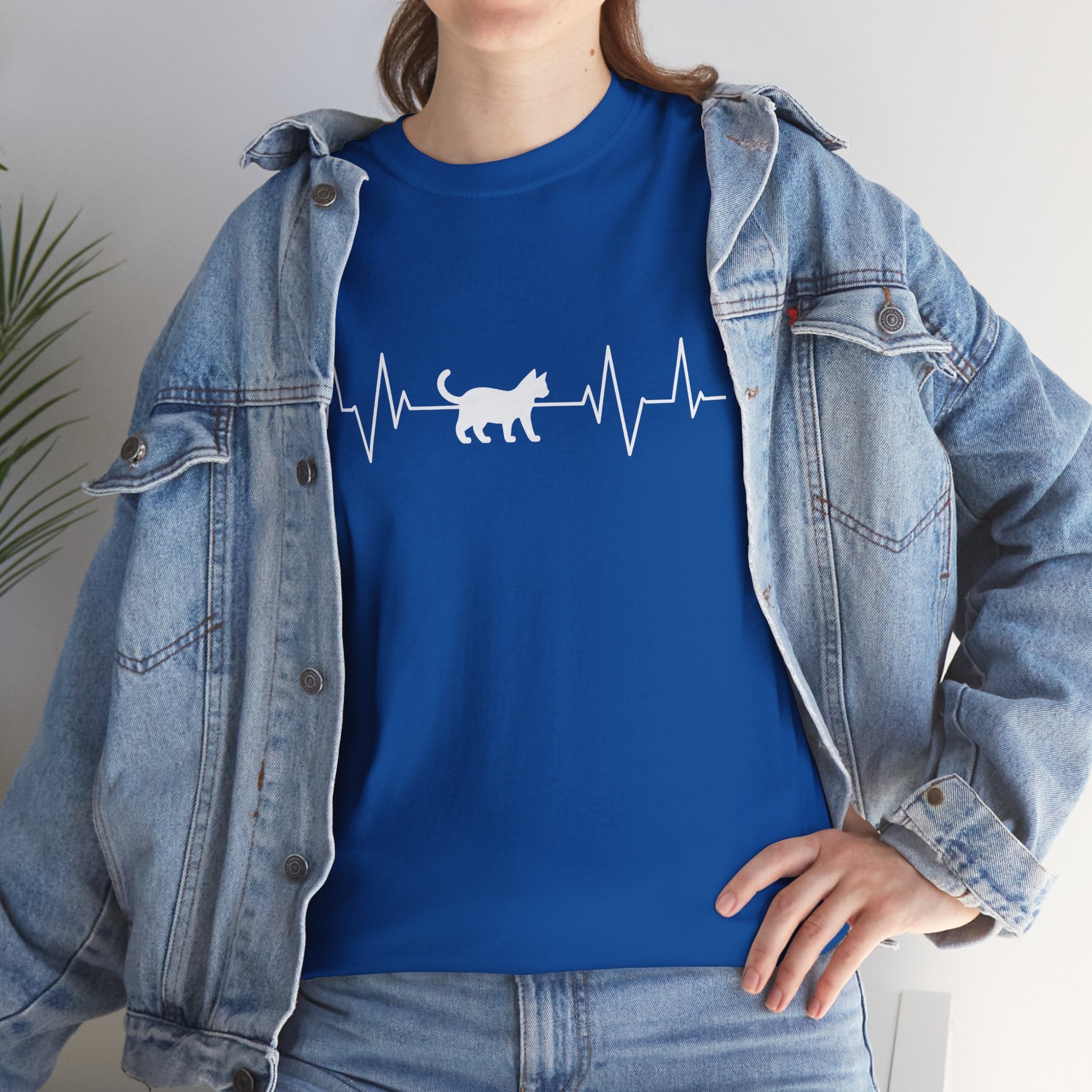 White Cat Heartbeat Tee