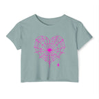 Spiderweb Heart Cropped Tee