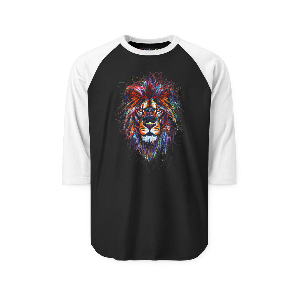 Lion Scribble 3/4th Sleeve Raglan Shirt