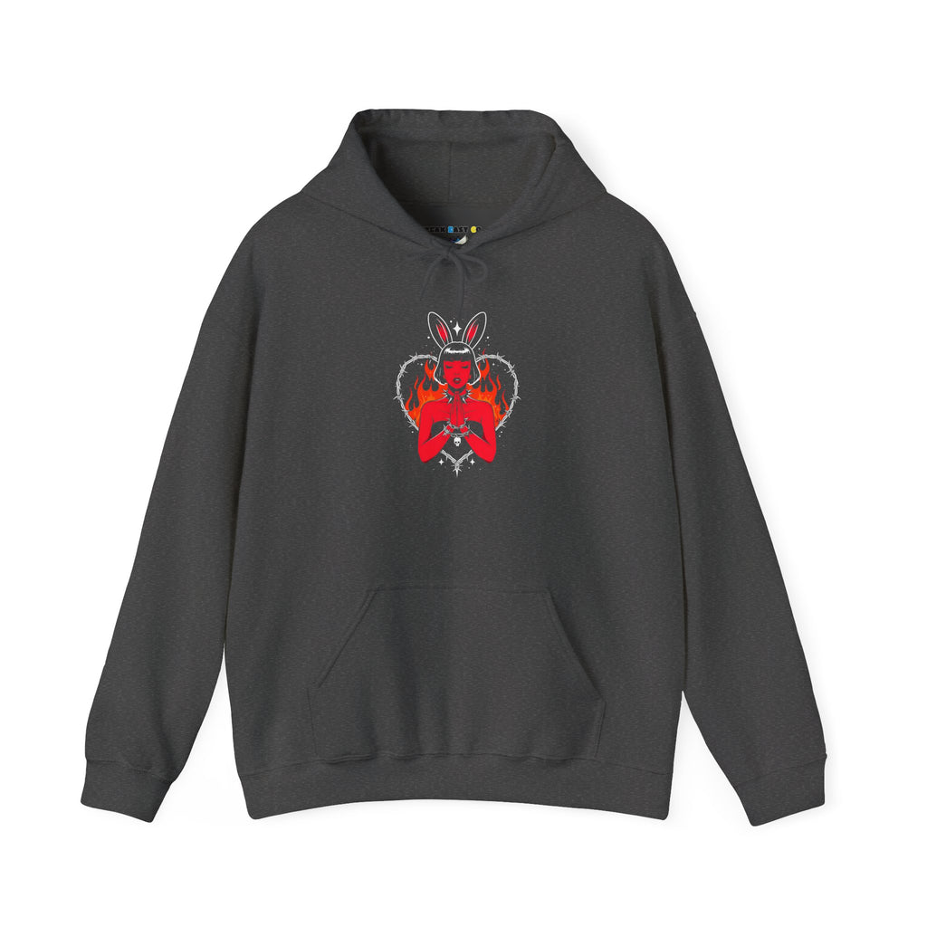 Edgy Bunny Heart Hoodie