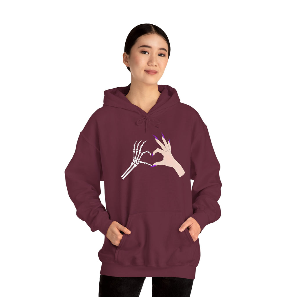 Skeleton Hand Heart Hoodie