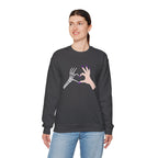 Skeleton Hand Heart Crewneck Sweatshirt