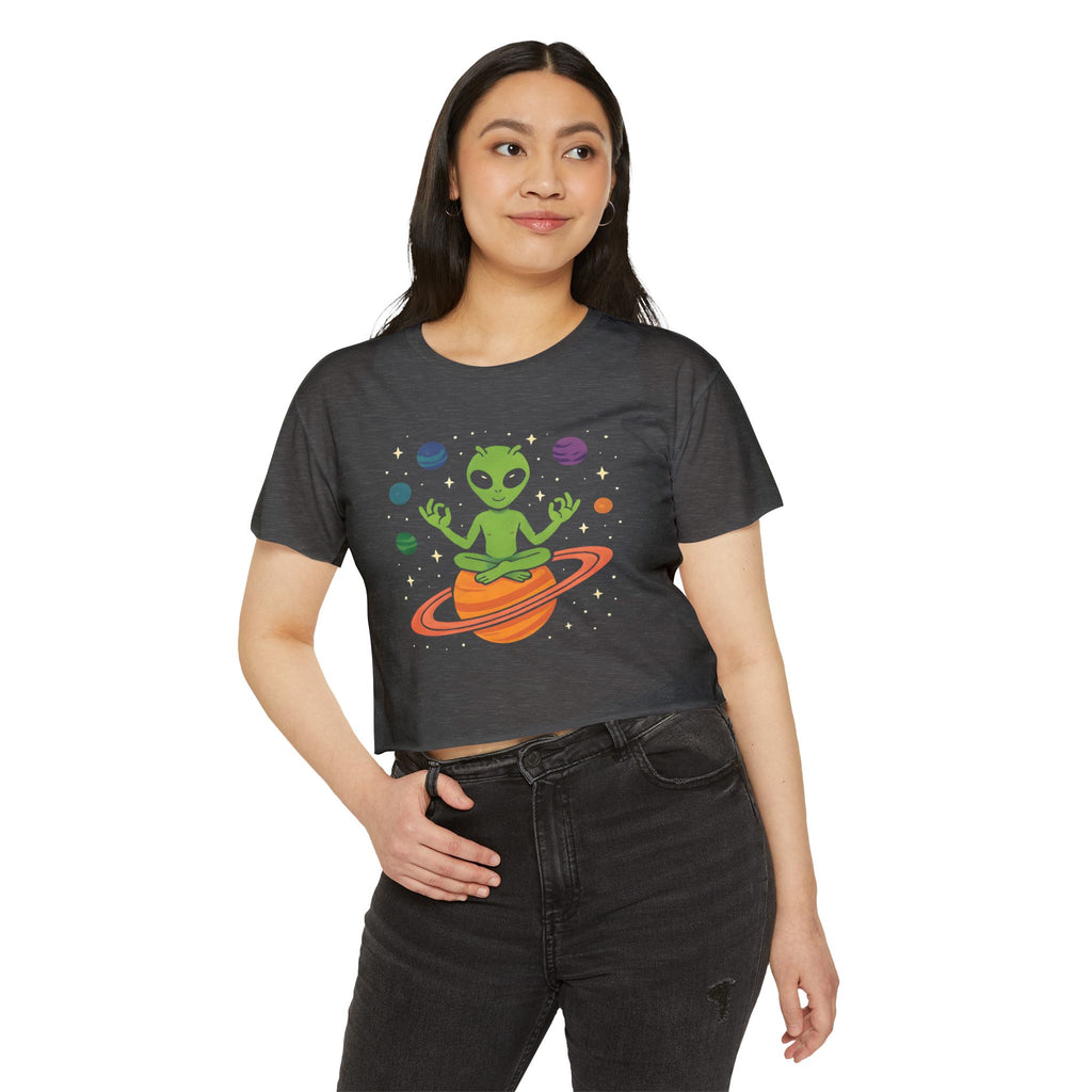 Galactic Alien Cropped Tee