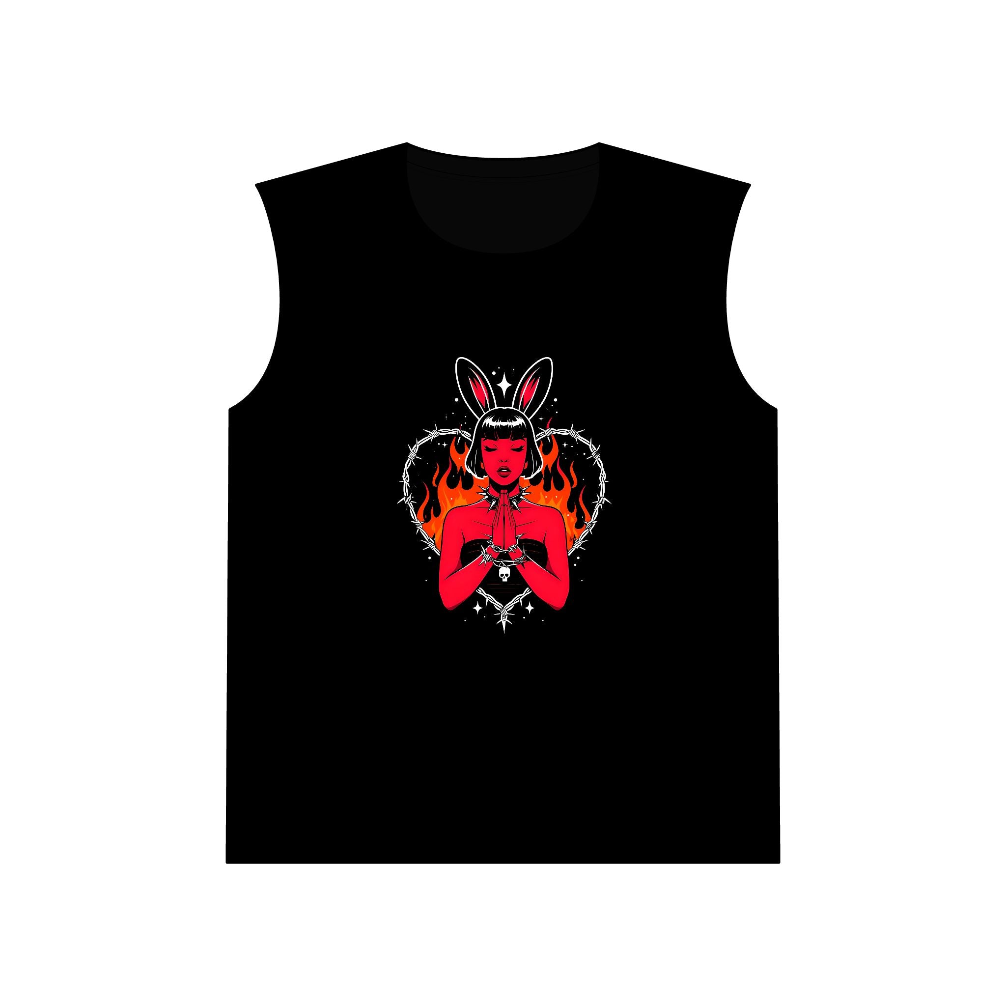 Edgy Bunny Heart Muscle Tank