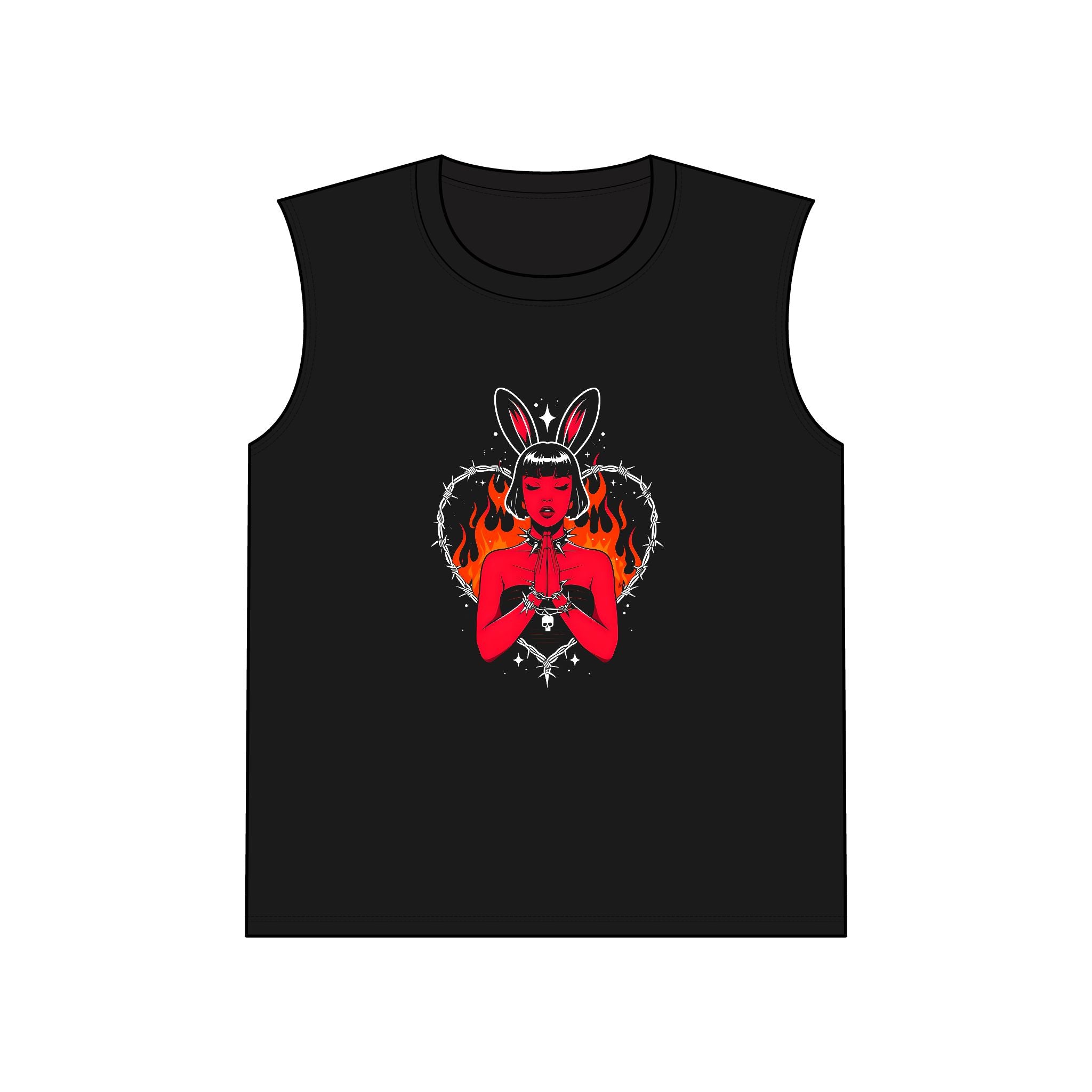 Edgy Bunny Heart Muscle Tank