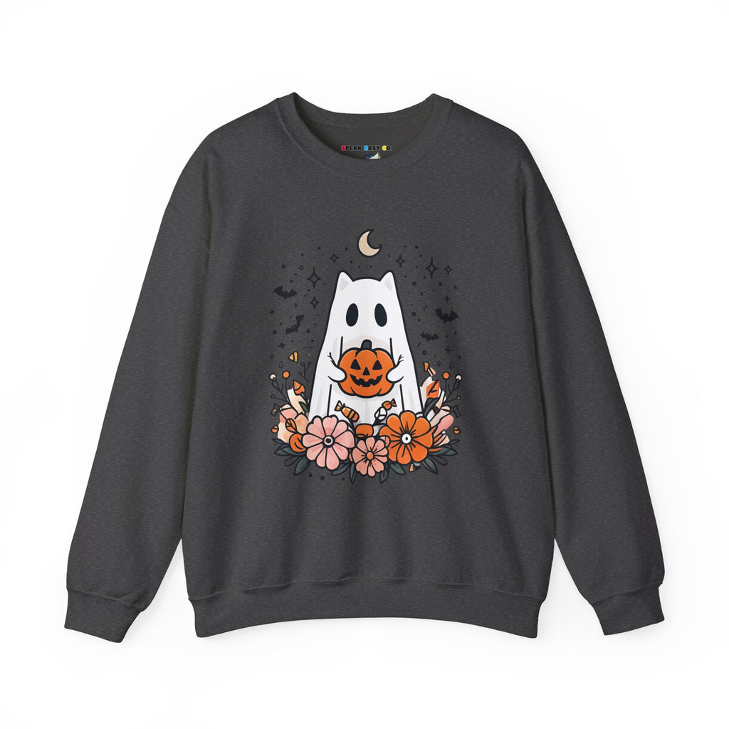 Cute Ghost Pumpkin Crewneck Sweatshirt