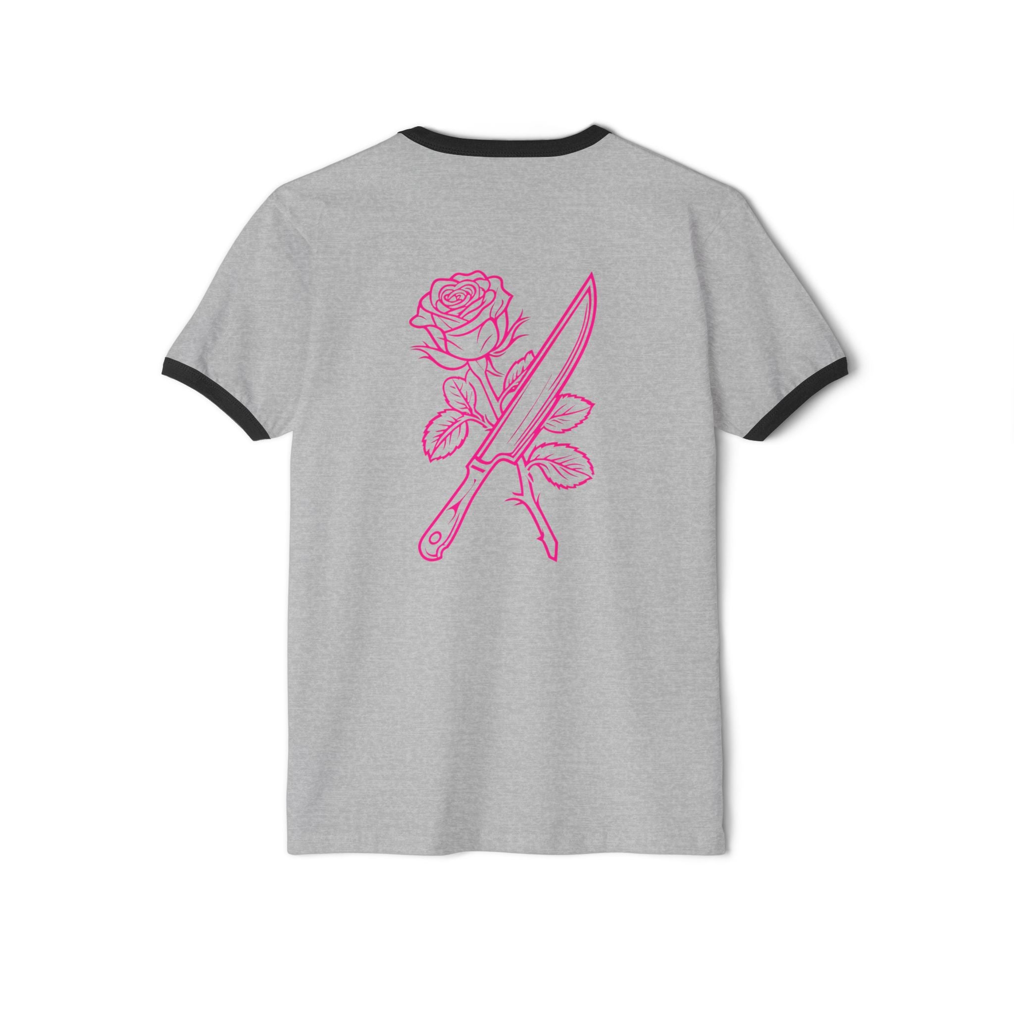 Rose & Knife Ringer Tee