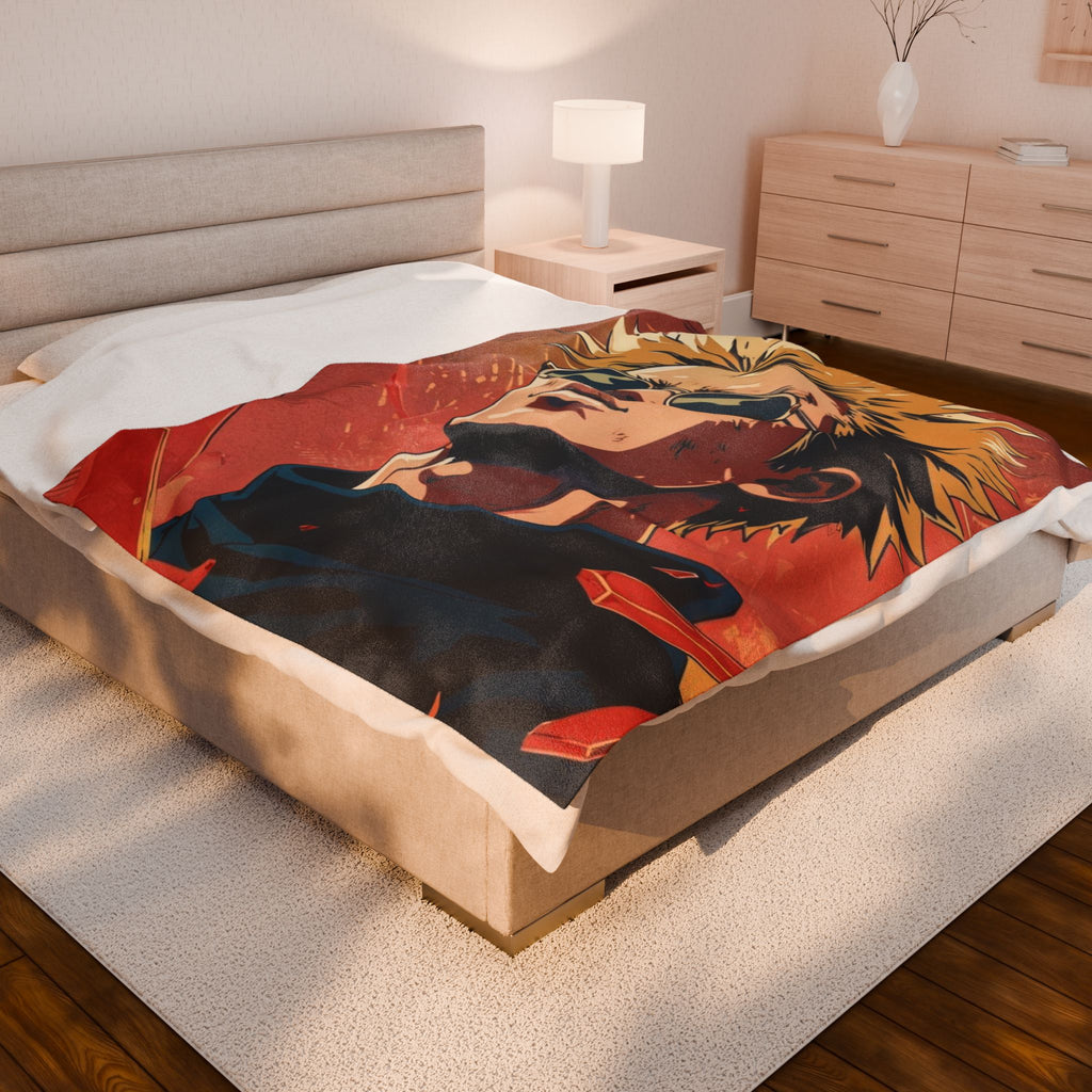 Anime-Inspired Velveteen Plush Blanket