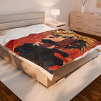 Anime-Inspired Velveteen Plush Blanket