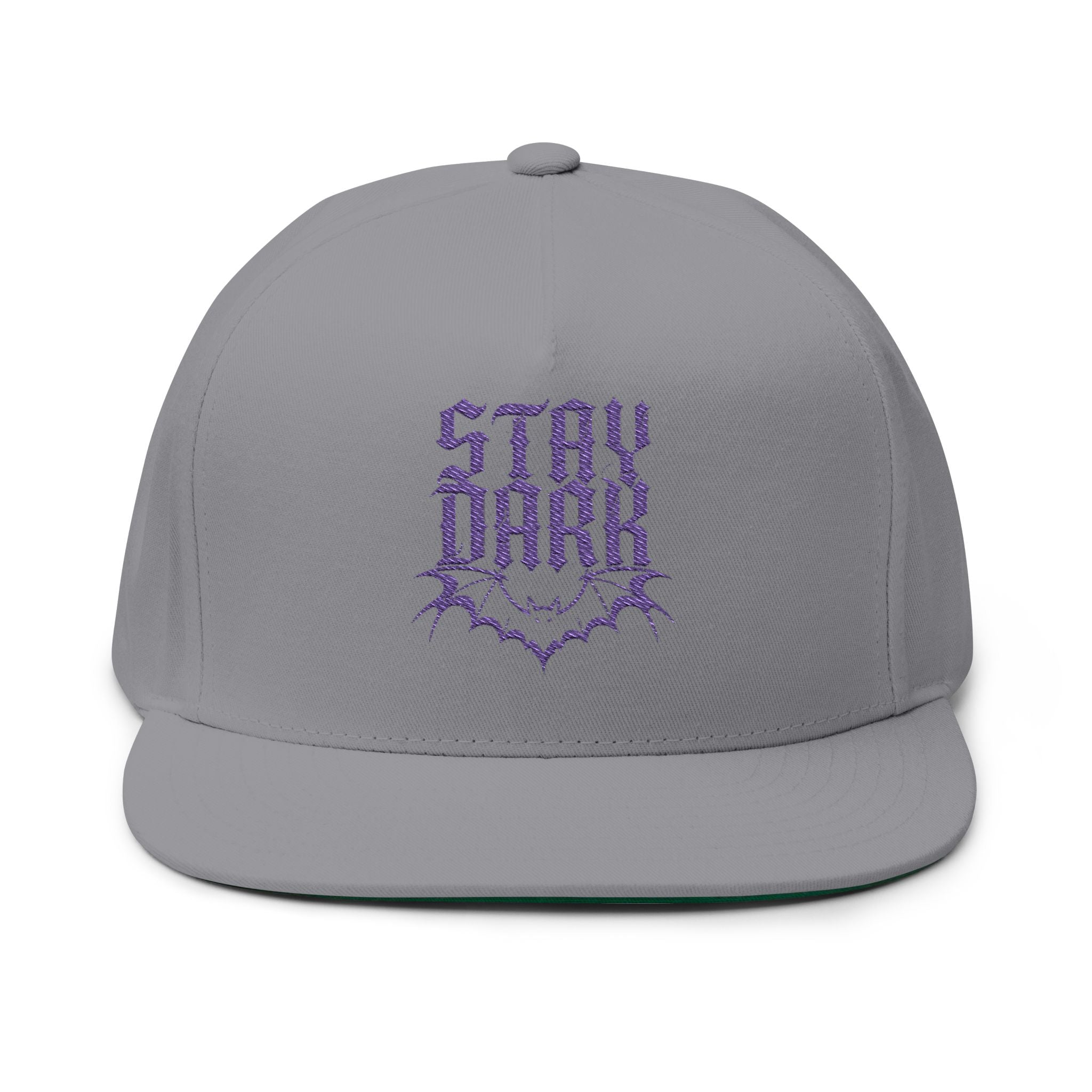 "Stay Dark" Embroidered Flat Bill Cap