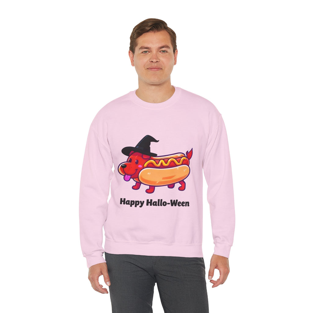 "Happy Hallo-Ween" Hotdog Costume Crewneck Sweatshirt
