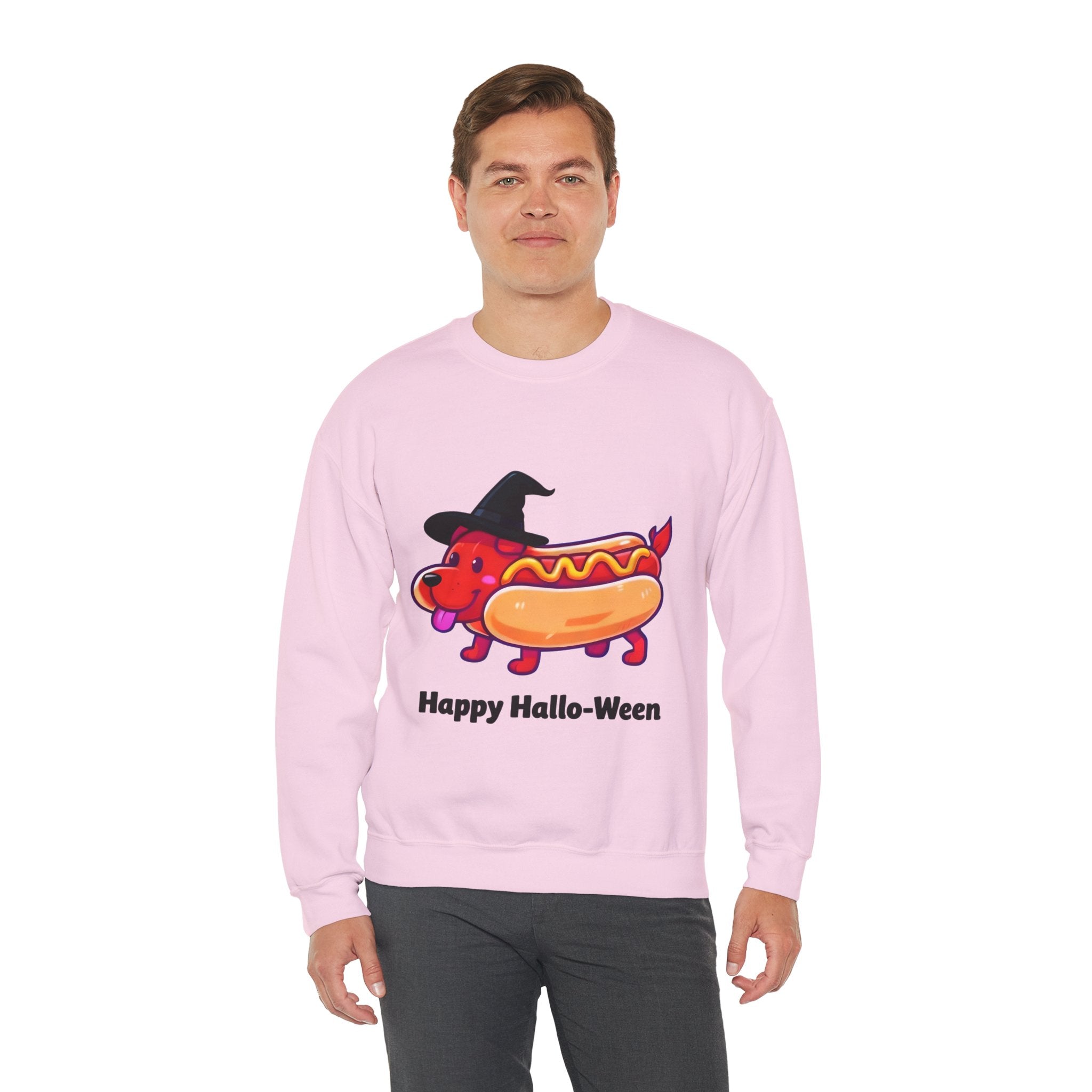 "Happy Hallo-Ween" Hotdog Costume Crewneck Sweatshirt