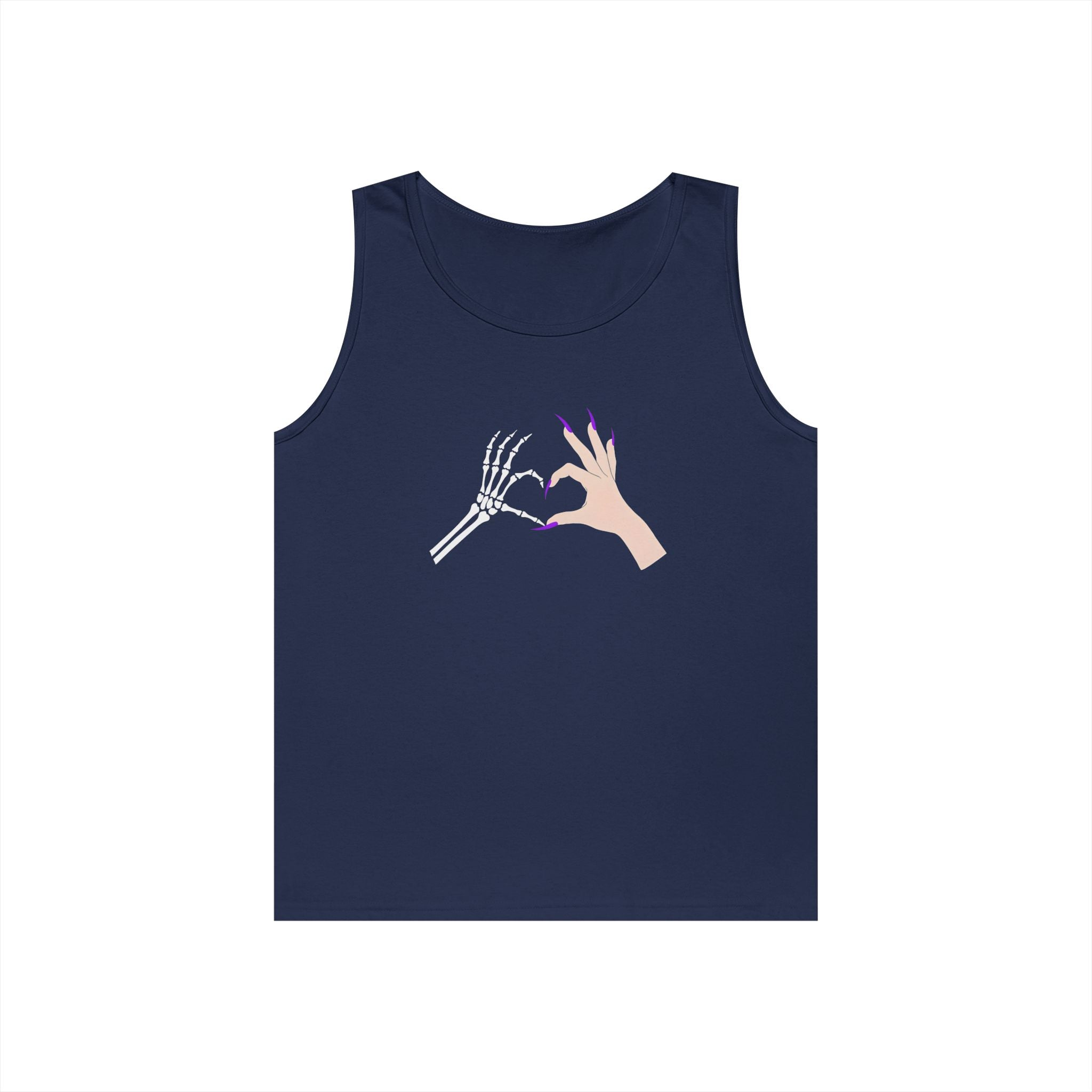Skeleton Hand Heart Tank