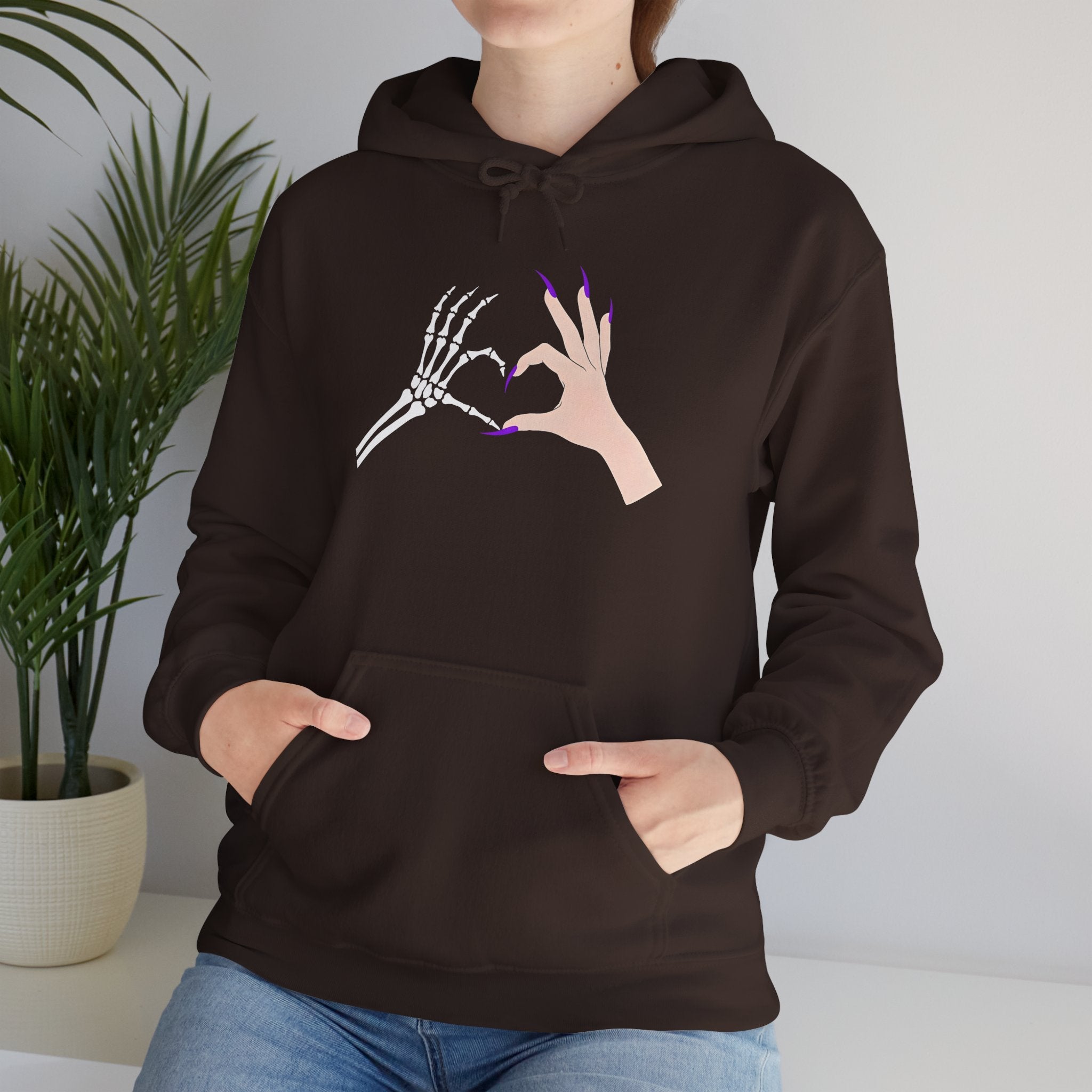 Skeleton Hand Heart Hoodie