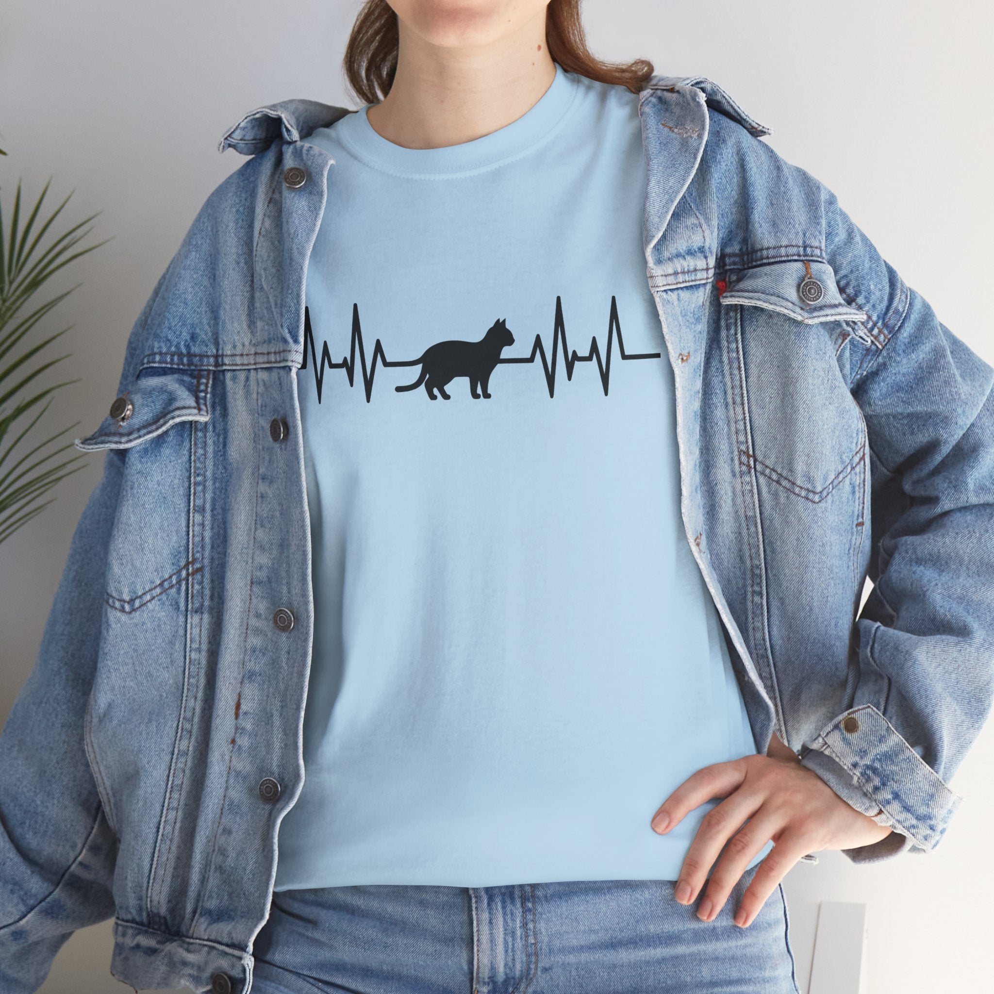 Black Cat Heartbeat Tee