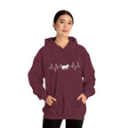 White Cat Heartbeat Hoodie