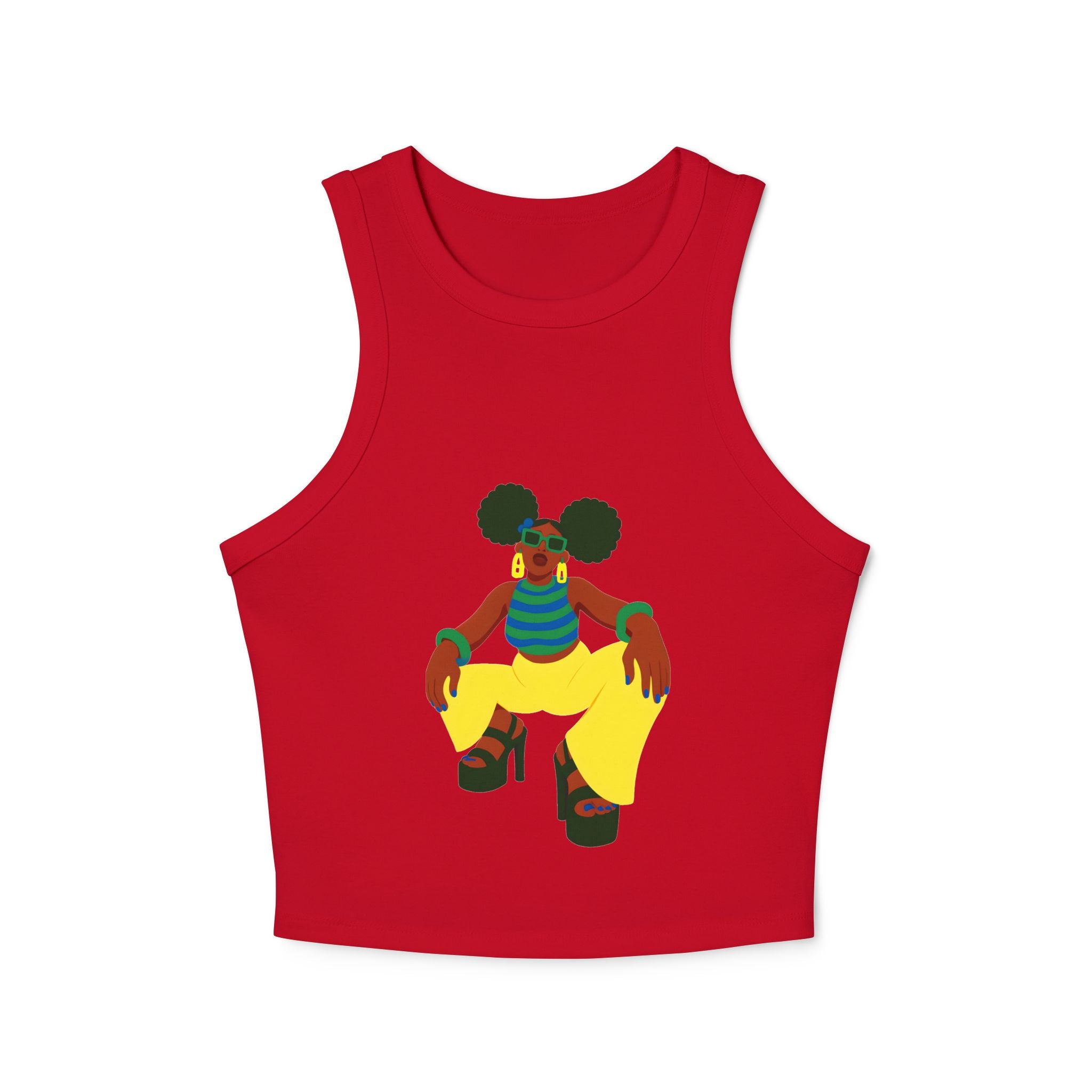 Afro Puffs Racer Tank