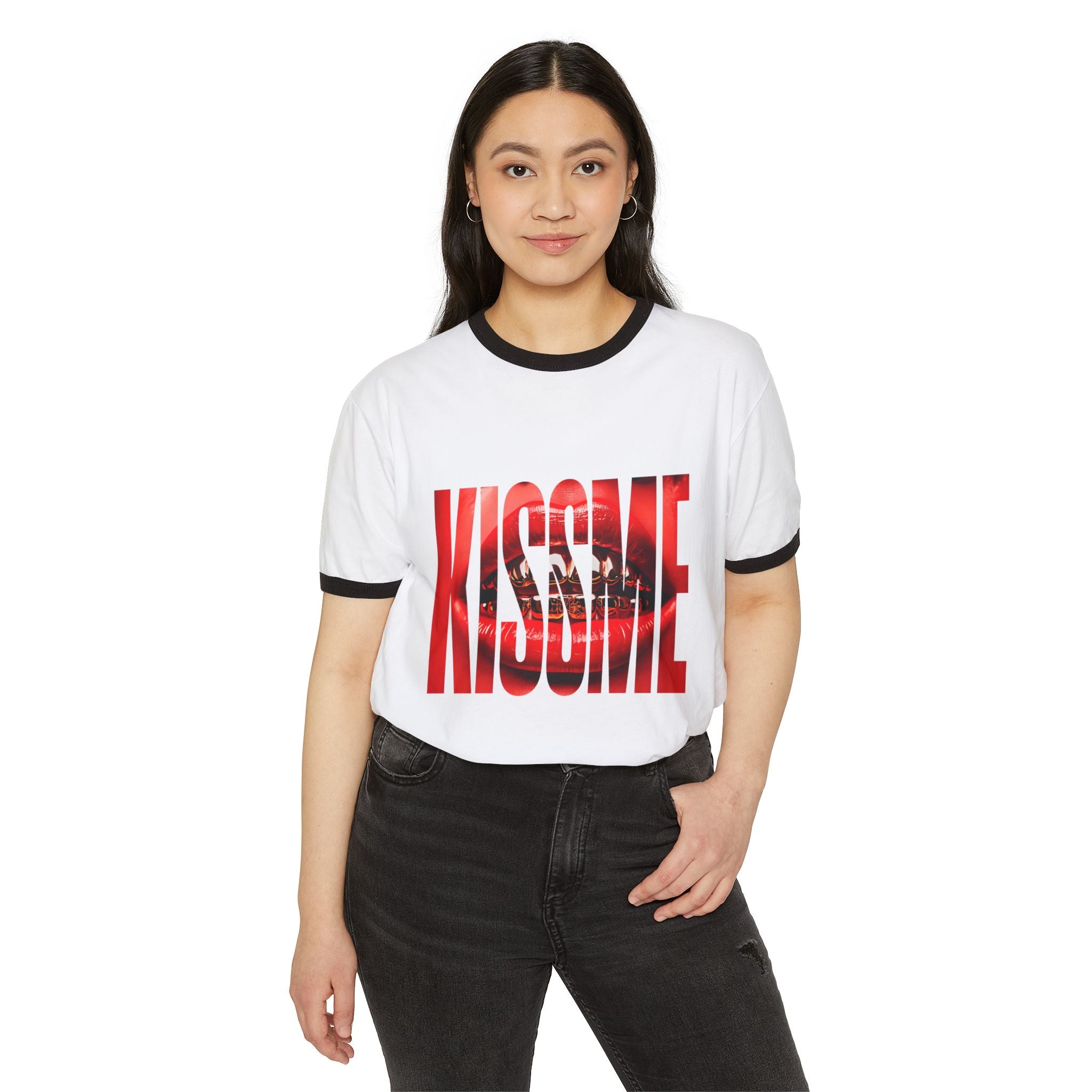 "Kiss Me" Ringer Tee