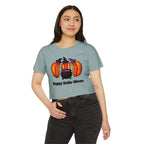 "Happy Hallo-Ween" Hotdog Witches Cropped Tee