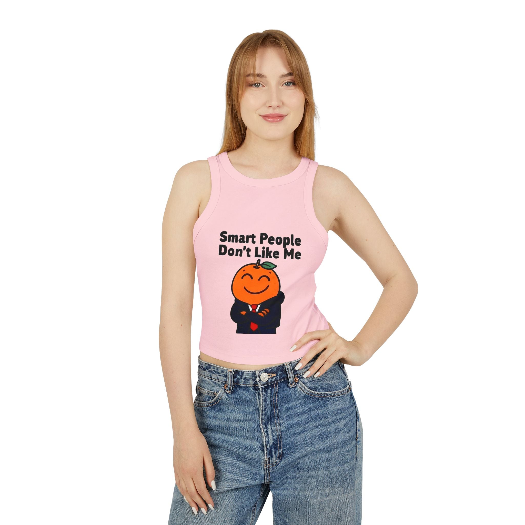 "Smart People Don't Like Me" Cropped Tank